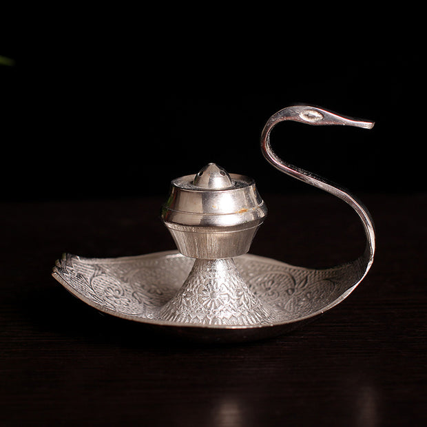 Handmade Silver Swan Incense Holder