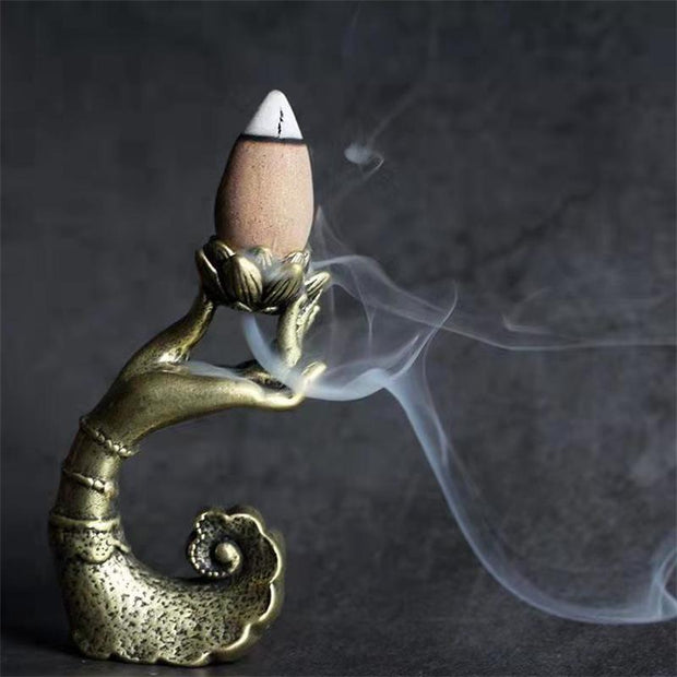 Antique Buddha Hand Incense Holder