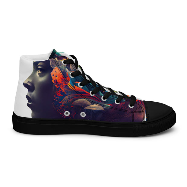 "The Blessing" Faces Men’s high top canvas shoes