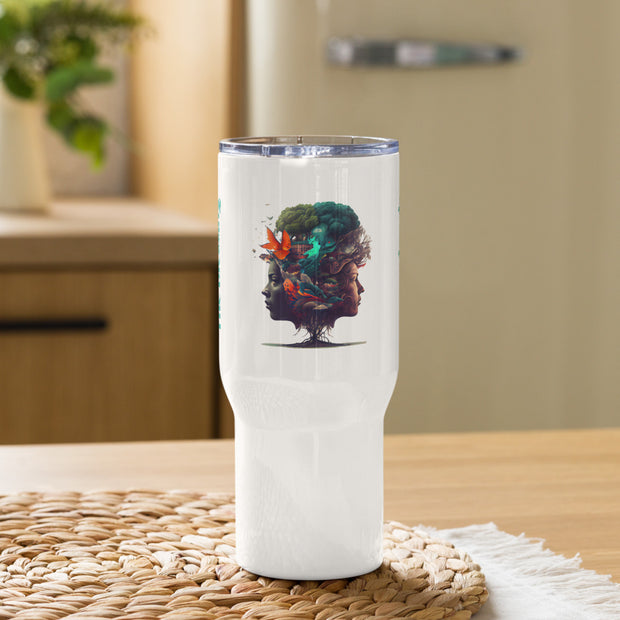 "The Blessing" Faces Travel mug with a handle