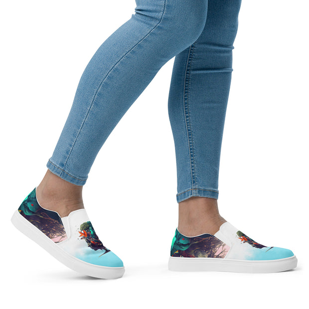 "The Blessing" Faces Women’s slip-on canvas shoes