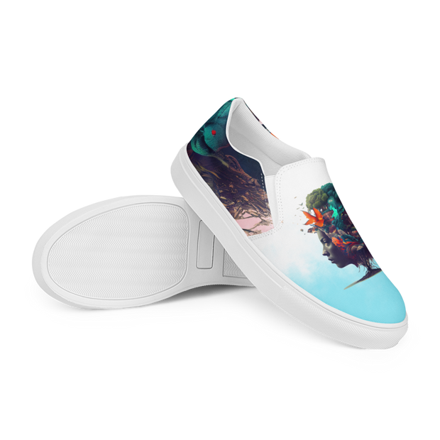 "The Blessing" Faces Women’s slip-on canvas shoes